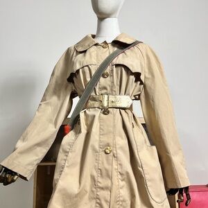 Vintage 70s Western Safari Jacket Dress W/ Deep Pockets & Gold Buttons